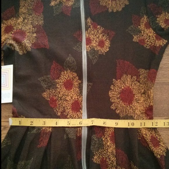 New NWT Brown & Yellow Floral Print Dress Size XS Feminine Retro Cottagecore - Picture 10 of 10